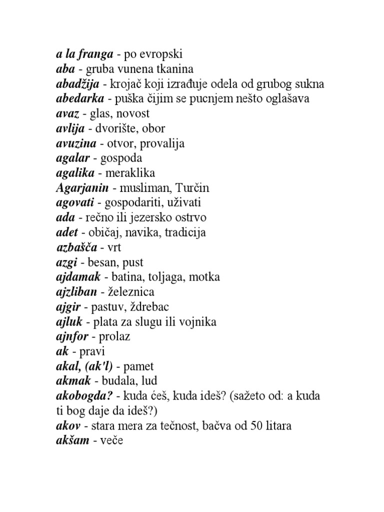 Kicoš Rečnik | PDF