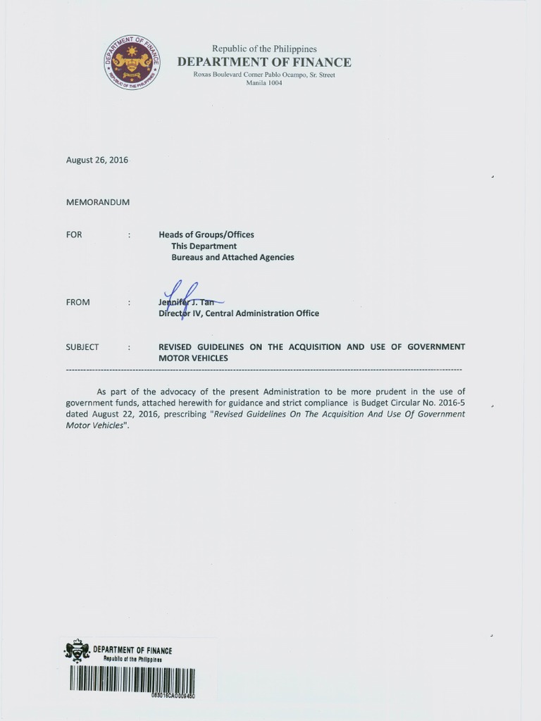 Memoguidelines Gov't. Motor Vehicle Trunk (Car) Sport Utility Vehicle