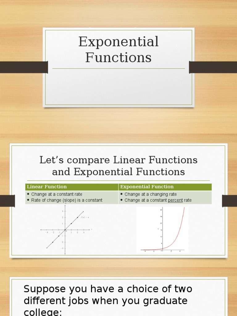 Exponential Functions Powerpoint | PDF | Interest | Exponentiation