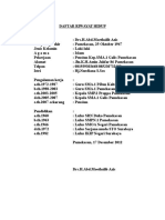 Daftar Riwayat Hidup