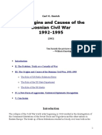 The Origins and Causes of The Bosnian Civil War 1992-1995: Carl K. Savich