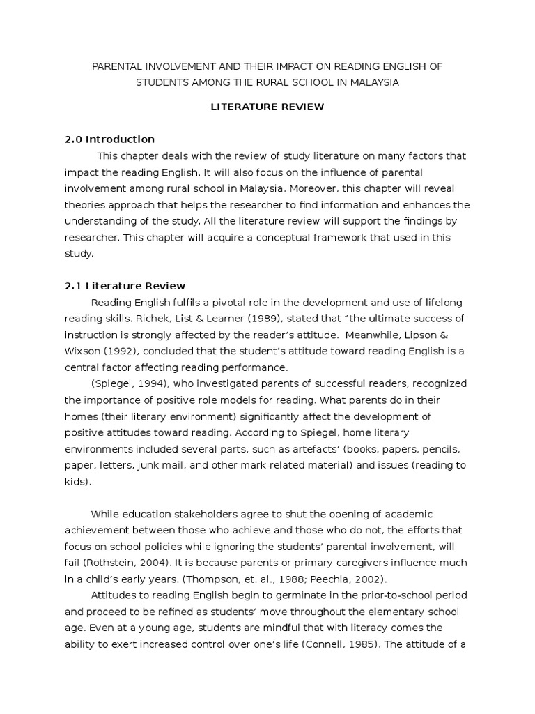 Parental Impact on Rural Students' Reading | PDF | Socioeconomic Status ...