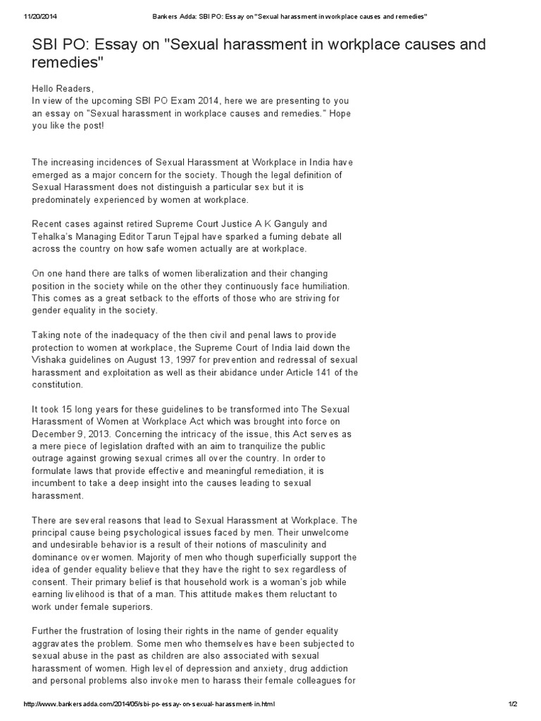 Street harassment essay picture