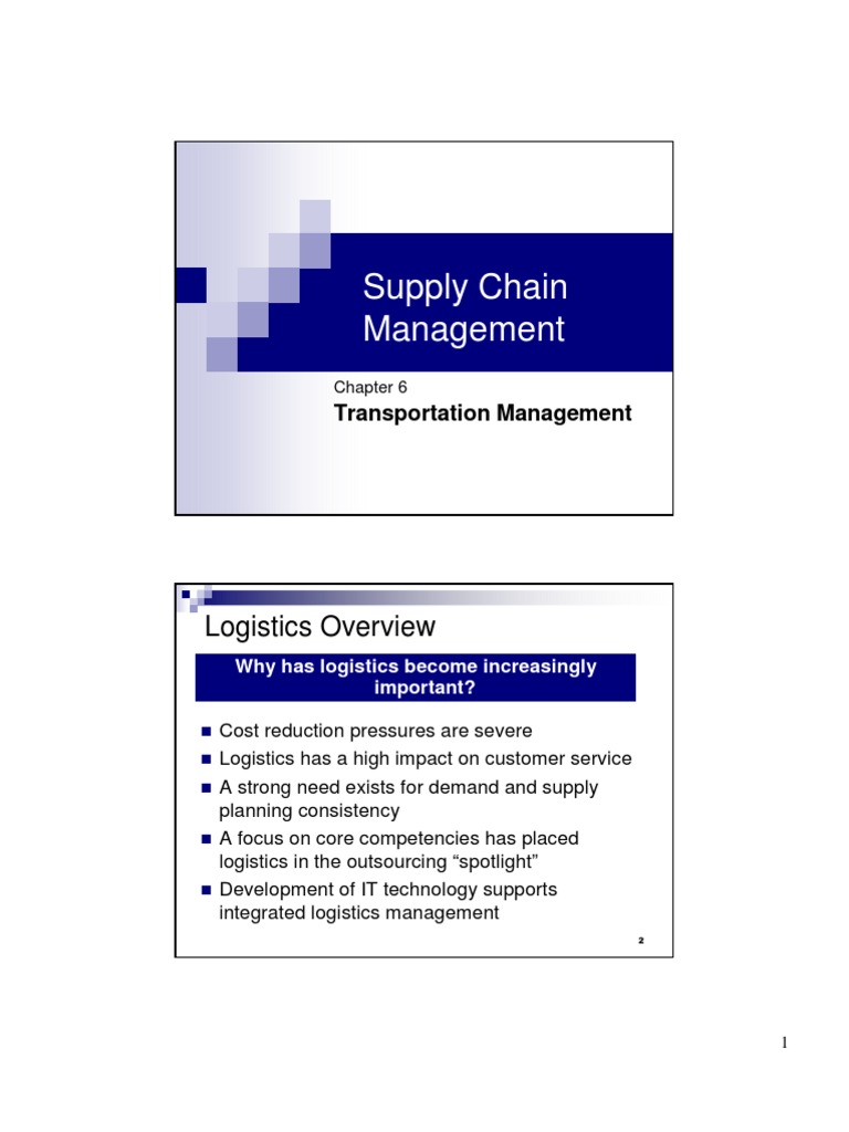 Transportation Management in Logistics | PDF | Cargo | Intermodal ...
