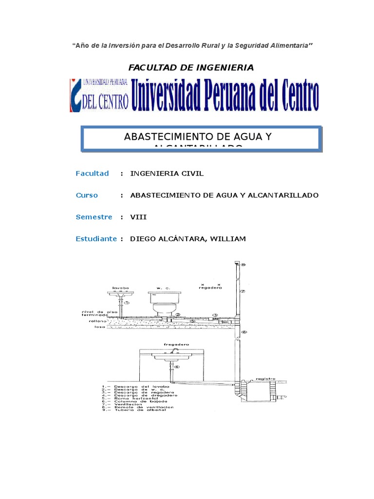 Abastecimiento de Agua y Alcantarillado | PDF | Saneamiento | Red de ...