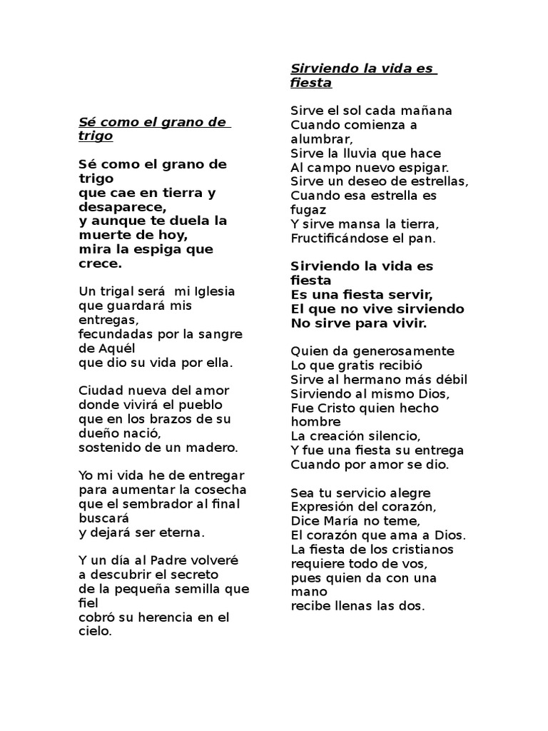 Sé Como El Grano de Trigo | PDF | María, madre de Jesús | Amor