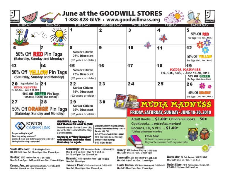 Updated June Store Calendar | PDF