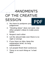 THE Commandments of The Creative Session