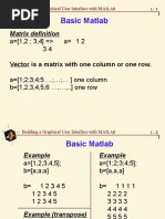 Basic Matlab: Matrix Definition