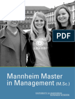 Master in Management Brochure - Mannheim University