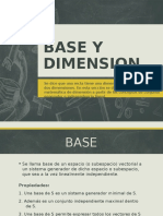 Algebra Lineal - Base y Dimension