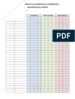 Rol de Trabajo de La Empresa de Transporte