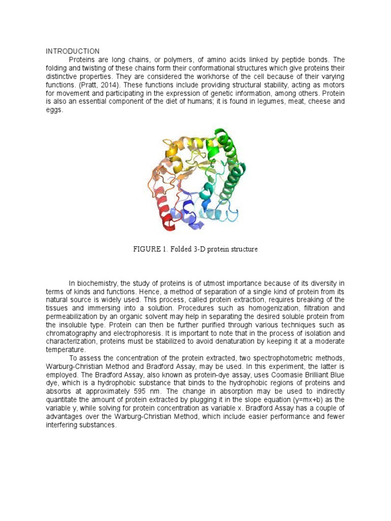 FIGURE 1. Folded 3-D Protein Structure | PDF | Wellness