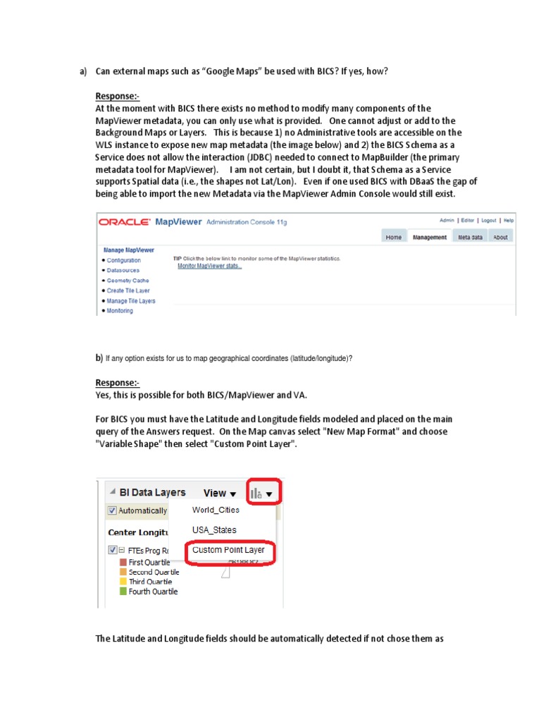 BICS Map Integration Guide | PDF | Technology & Engineering