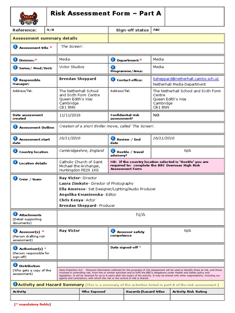 The Screen Risk Assessment Ray Victor PDF Syringe Risk