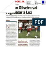 Nélson Oliveira regressa ao Benfica