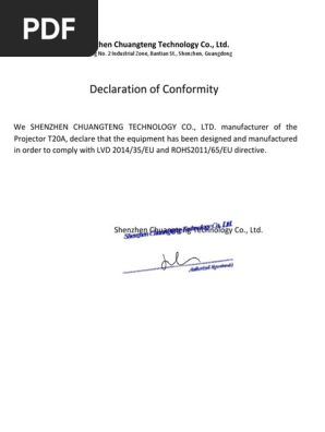 Declaration of Conformity