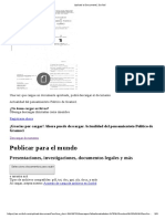 Publicar para El Mundo: Presentaciones, Investigaciones, Documentos Legales y Más