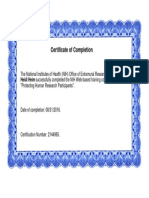 Human Research Certificate