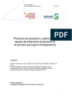 Protocolo de Actucion Del Auxiliar de Enfermeria en El Quirofano