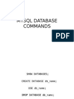 Mysql Database Commands