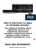 Detainee Voting Rights and Procedures