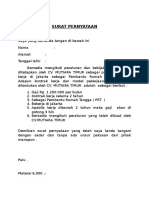 Surat Pernyataan CV Mutiara Timur (PRT)