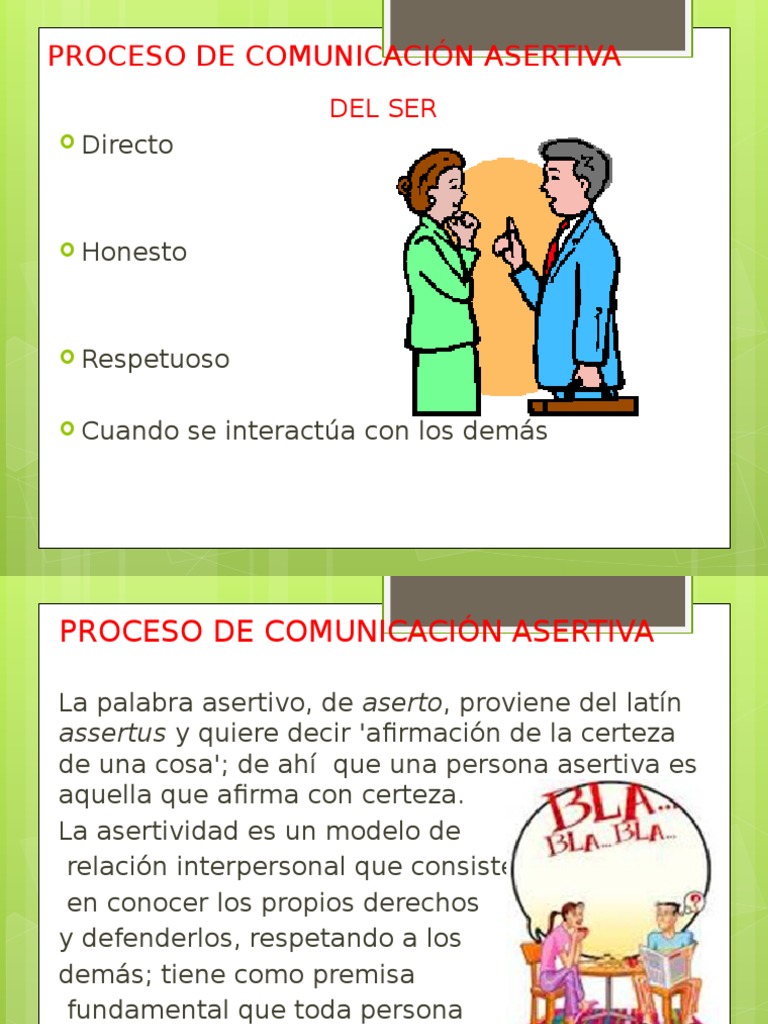 Proceso de Comunicación Asertiva Comunicación