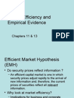 Market Efficiency and Empirical Evidence