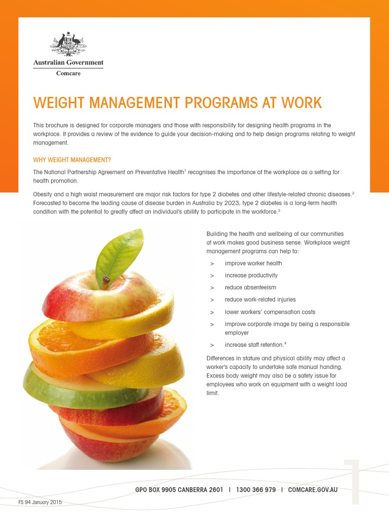 Weight Management Programs at Work Weight Management Obesity