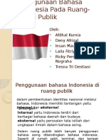 Penggunaan Bahasa Indonesia Pada Ruang-ruang Publik