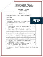 Autoevaluación. Tercer Parcial Cittlali