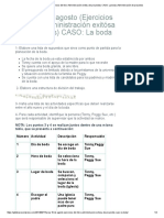 Tarea 16 de Agosto (Ejercicios Del Libro Administración Exitósa de Proyectos) CASO_ La Boda _ Administración de Proyectos