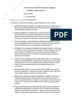 Primer Informe Junta Directiva, Tegucigalpa