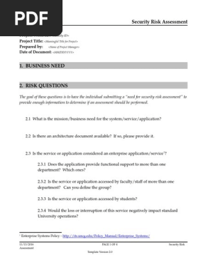 Security Risk Assessment Template v2.0