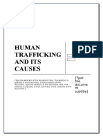 Assignment On Causes of Human Trafficking
