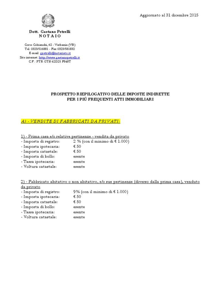 Imposte donazione prima casa. imposte donazione prima casa with ... Imposta di registro donazione