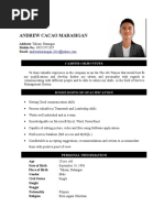 Andrew Marasigan Resume