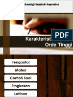 3.4 Karakteristik Sistem Orde Tinggi