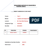 MDIST Assignment Cover Sheet