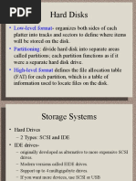 Hard Disks: - Low-Level Format