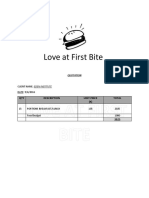 Love at First Bite: QTY Description Unit Price (K) Total