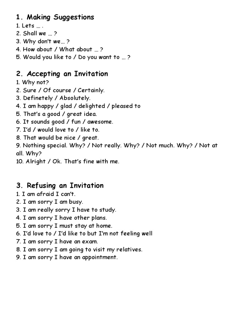 Making Suggestions | PDF