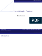 Derivatives of Complex Functions: Bernd SCHR Oder