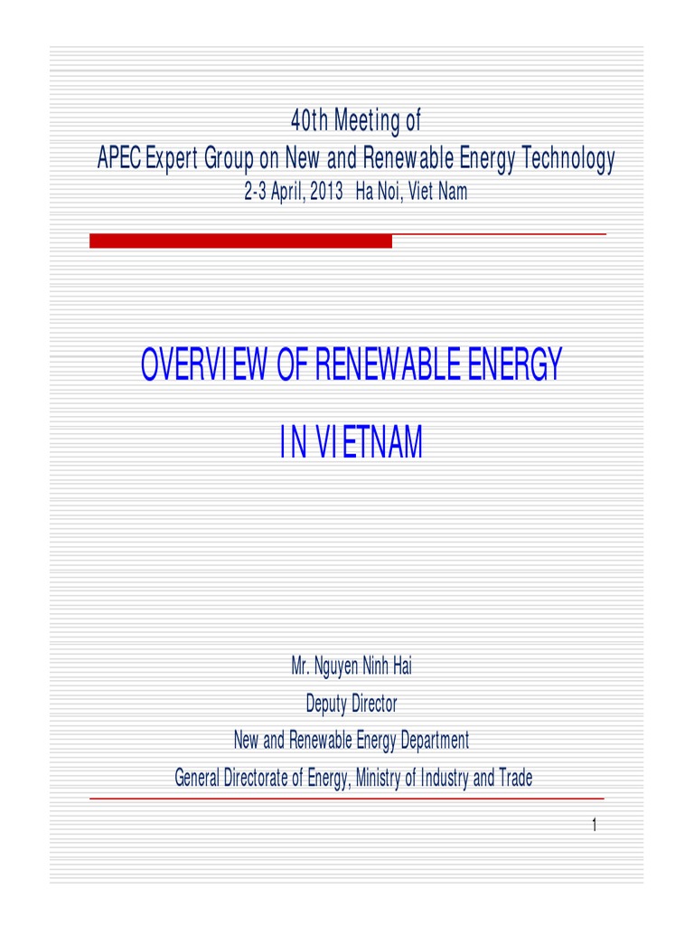 Renewable Energy Development in Vietnam | PDF | Renewable Energy ...