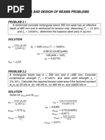Analysis and Design of Beams Problems