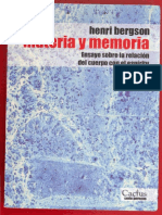 Bergson, Henri - Materia y Memoria