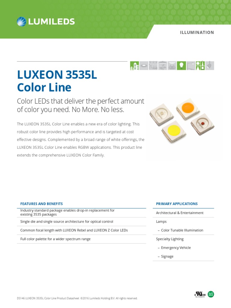 Luxeon 3535L Color Line: Color Leds That Deliver The Perfect Amount of ...