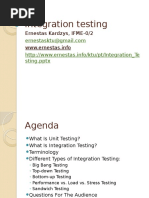 Integration Testing: Ernestas Kardzys, IFME-0/2 WWW - Ernestas.info