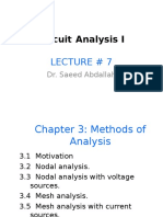 Circuit Analysis I Lecture Mesh and Nodal Analysis